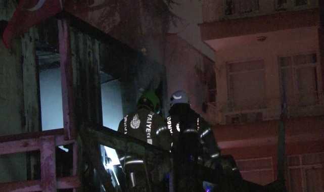Kadıköy’de inşaat emekçilerinin kaldığı konteyner yanarak küle döndü