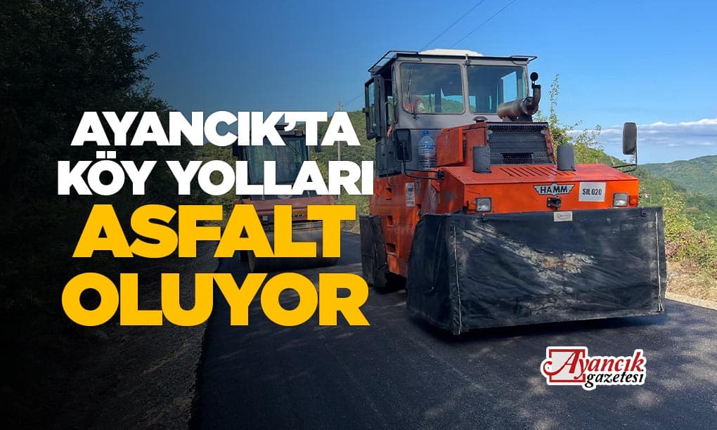 Ayancık’ta Köy Yollarında Asfaltlama Çalışması Devam Ediyor