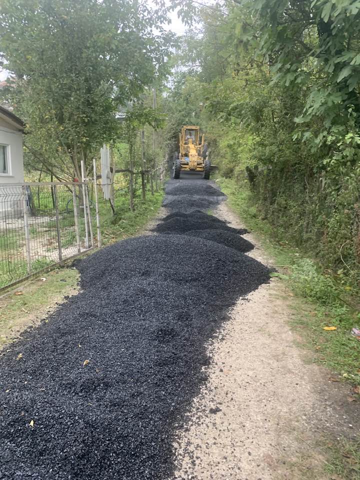 Söküçayırı Köyünde Sıcak Asfalt Yol Çalışmaları