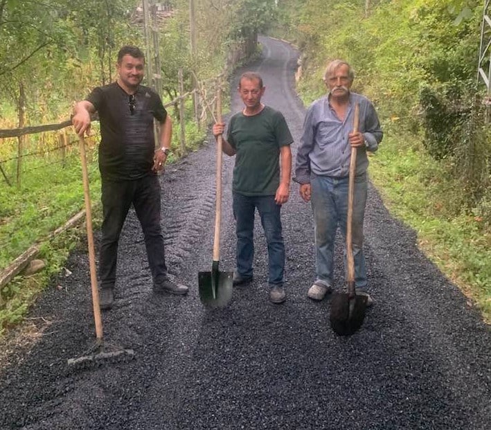 Söküçayırı Köyünde Sıcak Asfalt Yol Çalışmaları