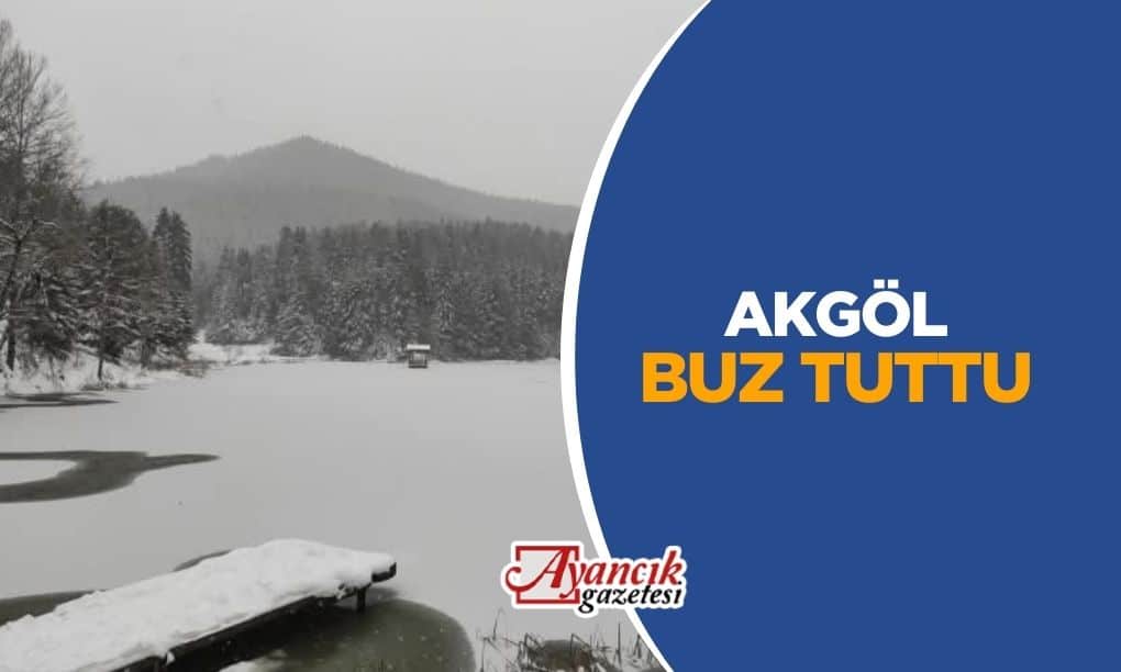 Kışın Büyüleyici Güzelliği Akgöl Buz Tuttu