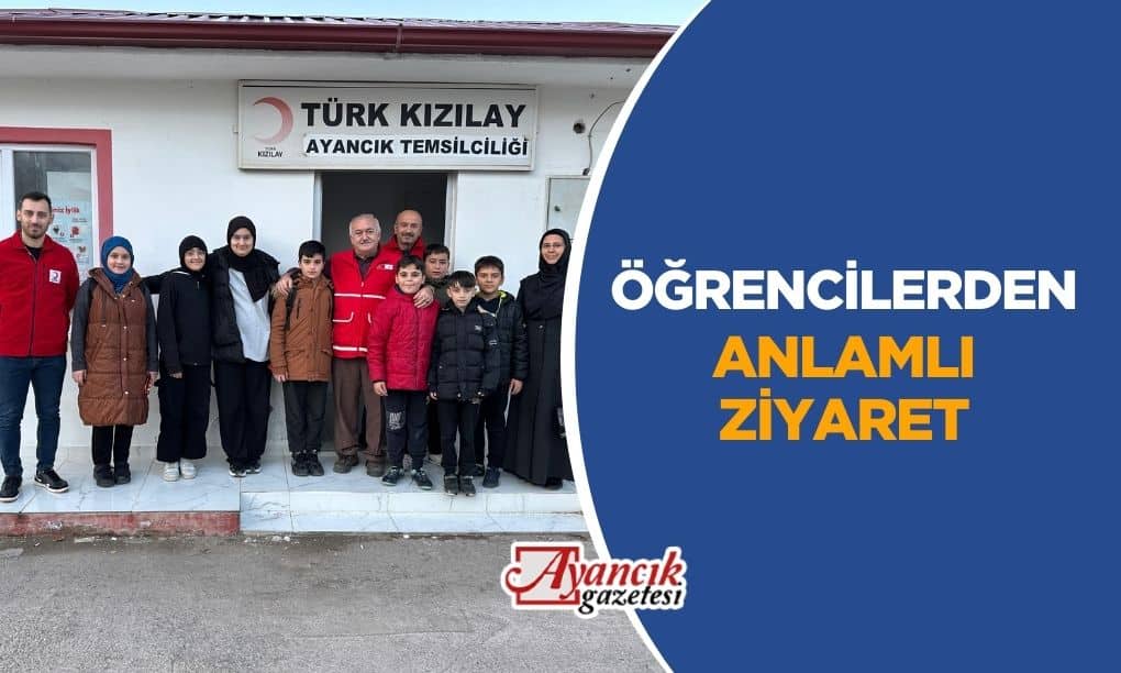 Öğrencilerden Türk Kızılay Ayancık Temsilciliğine Ziyaret